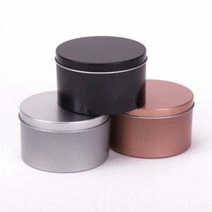 8oz černá plechovka svíčka jar aromaterapie kovové balení svíčka jar 85 * 50mm