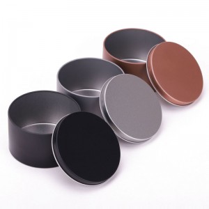 8oz černá plechovka svíčka jar aromaterapie kovové balení svíčka jar 85 * 50mm