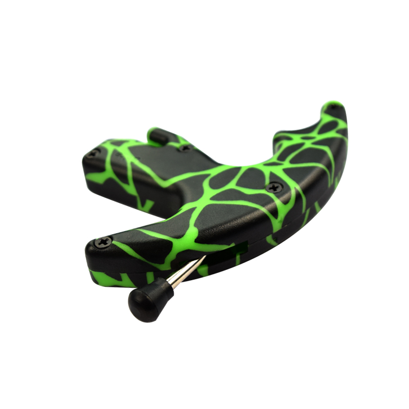 Elong venkovní 42ra01-GNS Green Camo Palec uvolnění pomůcka lukostřelba sloučenina střelba luk pomocí podpory