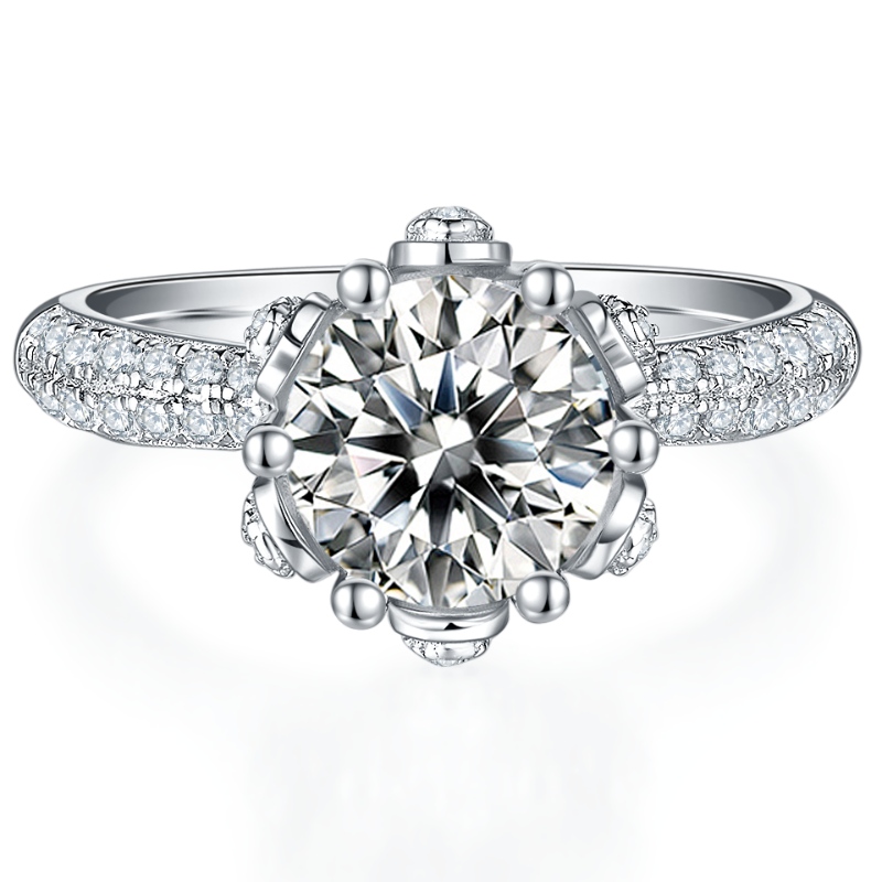 Tuochen šperky Factory Sterling Silver 925n18kn10kn10k N9k prsten s 3an5a zirconn moissaniten Diamond Stone