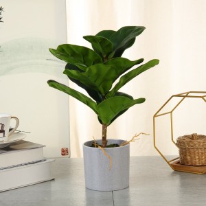 Celý prodej Reálný dotýkal umělé rostliny v hrnci