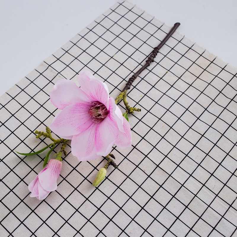 horký prodej jediný větev umělý hedvábný květ umělé magnólie květina pro svatební stůl zdobí