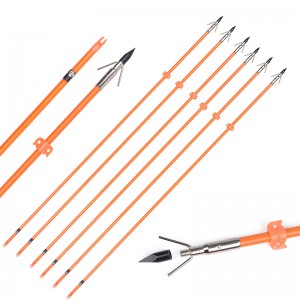 110021-05 Elong outdoor OD8MM 32inch Sklolaminátový hřídel Bowfishing Arrow Lukostřelba rybářské vybavení