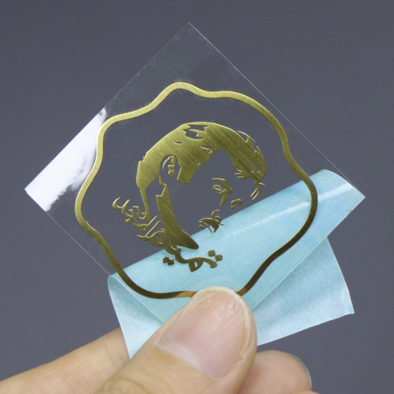 Zakázkové tenké samolepicí elektroforma kovová fólieniklnálepka pokovování produktu kovové 3d logonálepka pro mobilní telefon