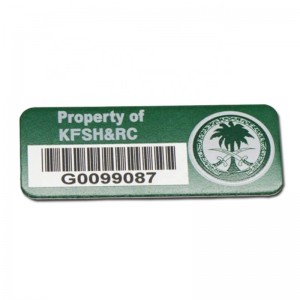 Velkoobchod vlastní laser ryté sériové číslo Štítek kovový čárový kód štíteknálepka tištěný hliník asset tag Labe