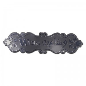 Kovový zlatý eloxovaný přizpůsobený hliníkový parfémnálepka