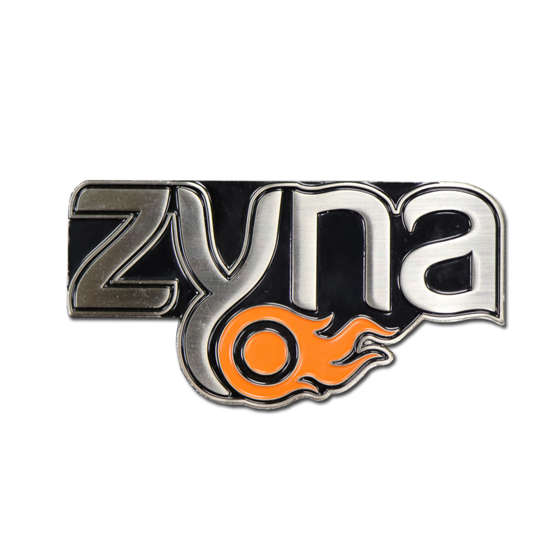 Zakázkové zlato vyryté 3D hliník reliéfní kovový logo deska pro kabelku
