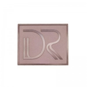 Zakázkové zlato vyryté 3D hliník reliéfní kovový logo deska pro kabelku