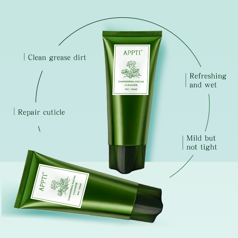 Soukromý štítek proti akné aloe vera tvář mytí obličeje čistící prostředek ganoderma esence fash mytí