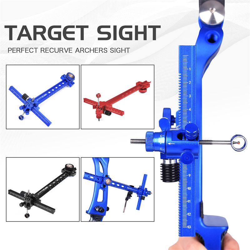 Elongarrow 260007 lukostřelba Recurve Bow Target Shooting Hliníkový materiál Recurve Sight