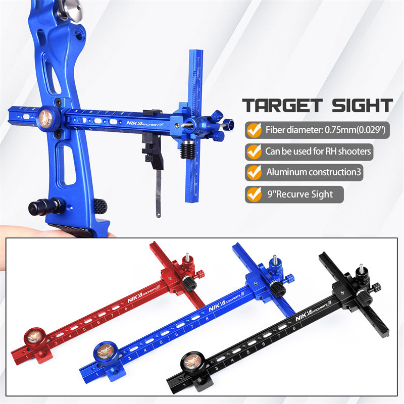 Elongarrow 260007 lukostřelba Recurve Bow Target Shooting Hliníkový materiál Recurve Sight