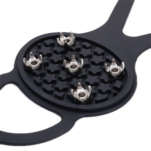 Přizpůsobené černé silikonové ledové kopyny protiskluzové mačky pro lezení, turistika