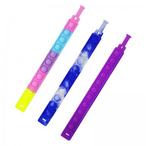 Push bubble děti fidget hračky, dospělé silikonové fidget fidget popnáramek