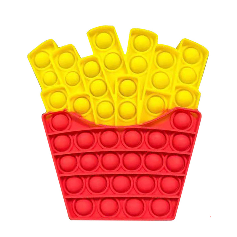 Silicone push bublina hamburger fidget hračka, autismus speciální potřeby stresu reliever antistress fidget hračky