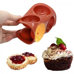 Semi kulatý tvar silikonové formy, plíseň pečiva