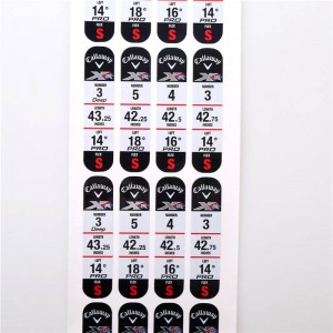 Golfový klub zakázkové štítky