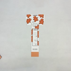 Papírová karta popisku potravin