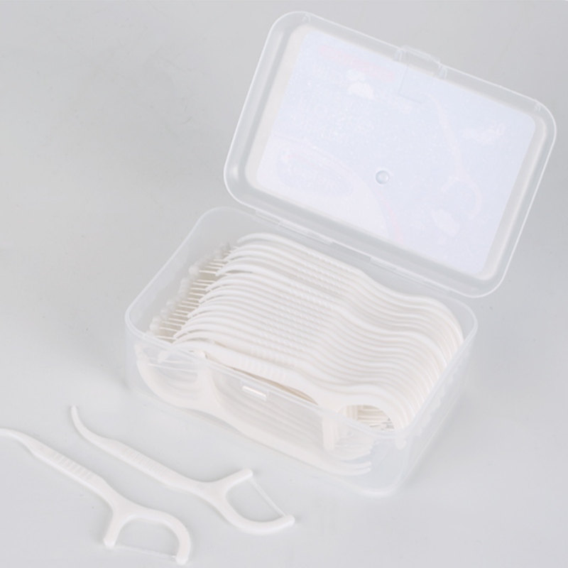 Soukromý štítek biologicky odbouratelný párátko Jednorázové perorální bambusové uhlí/woodennwheat slámanplastický flosser stick zubnínit pick
