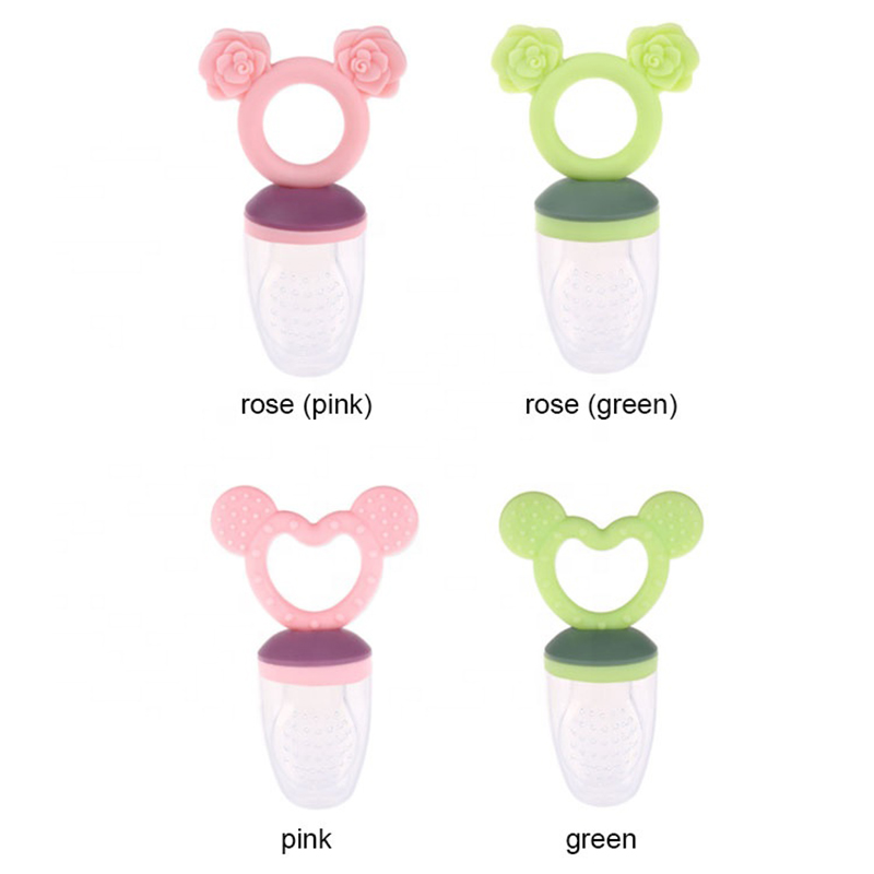 Silicone Baby Fruit Food Feeder Dudlík, kojenecké ovocné zuby Teether hračka