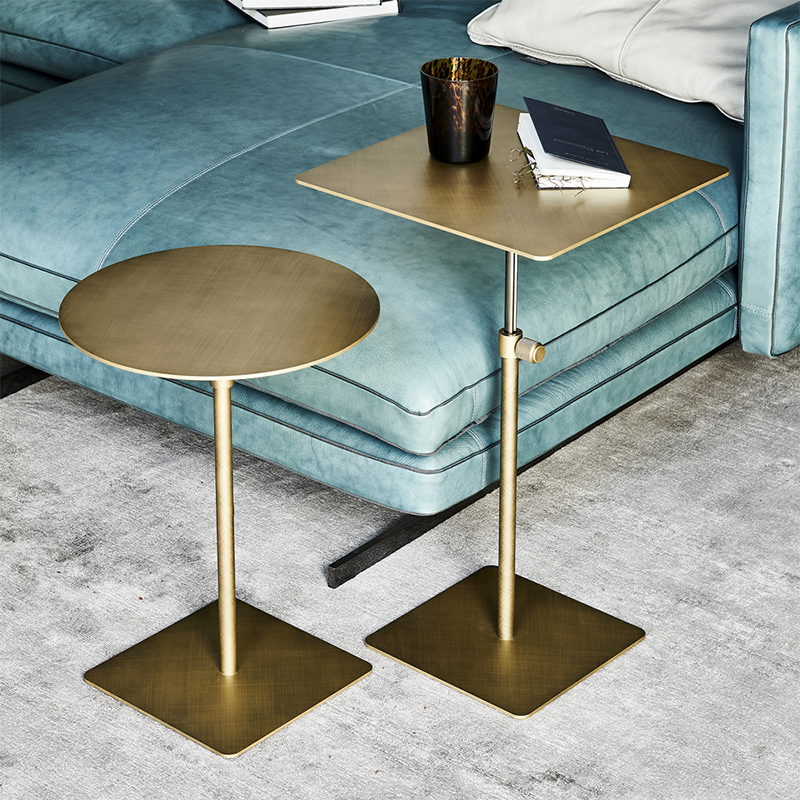 HOT PRODEJ NOVÝ DESIGN DESIGN GOLD SECOND TABLE MODERNÍ ZLATÁNÍ Nerezové oceli kulatý boční stůl Liftablenerezová ocel pohovka