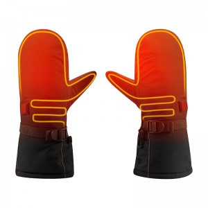 2200MAH Zimní elektrické vyhřívané kožené rukavice, vodotěsné topné rukavice pro rybaření