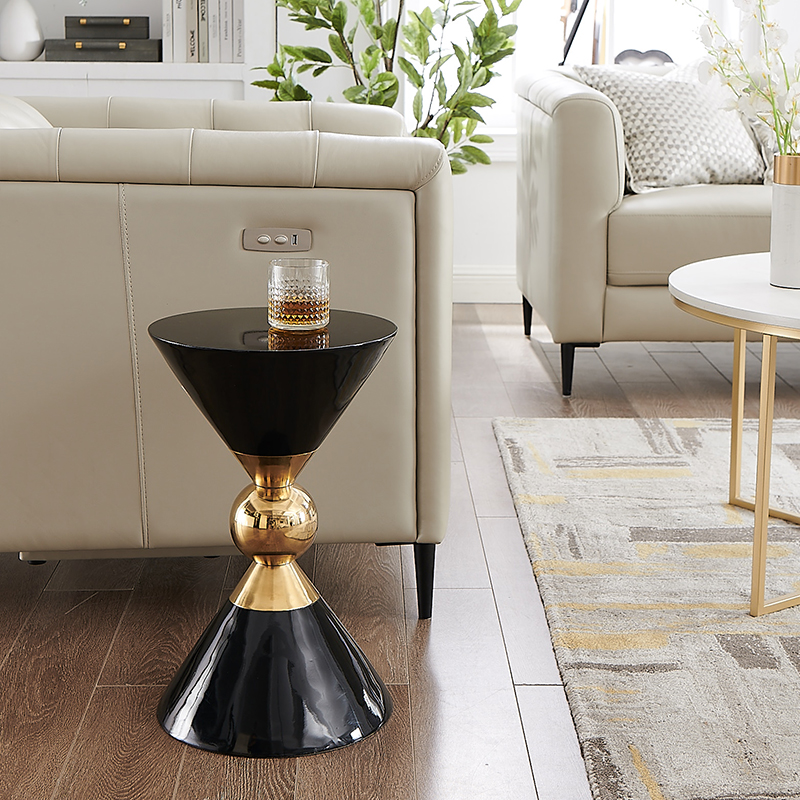 Luxusní boční stůl černý konzolový stůl severský současný rohový konferenční stolek