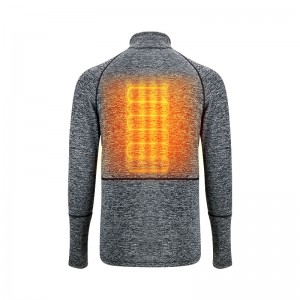 Lehká váha zahřívaná pod oděvem, šedé vyhřívané spodní prádlo s bateriovým výkonem