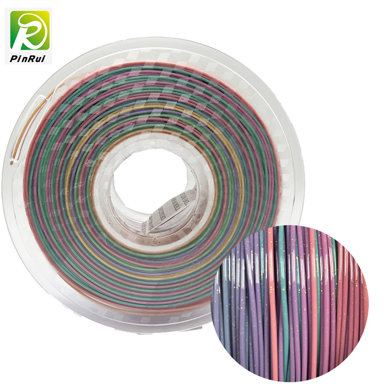 Pinrui třpytky pla 1,75mm 3D tiskárna vlákno jiskra blikající barva duha
