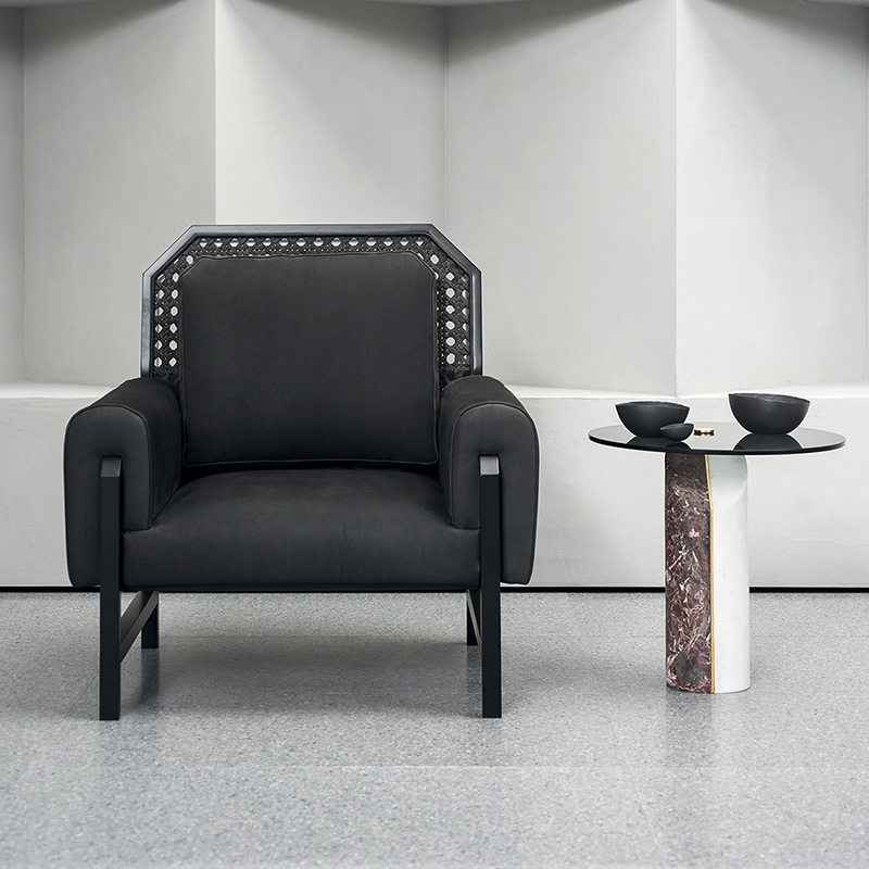Italský design tvrzené skleněné skleněné konferenční stolek moderní mramorový soklount kulatý boční stůl pro obývací pokojnábytek