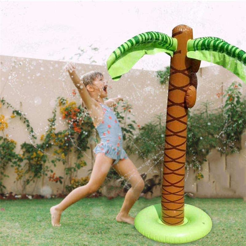 Nafukovací palm kokosová hračka, venkovní plovák dekorace pro pláž pozadí