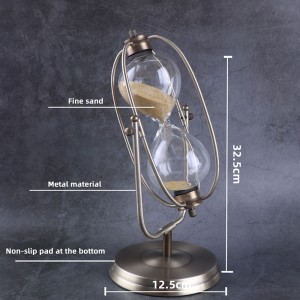 Časovač kov rotující písek hodiny evropský styl obývací pokoj dekorace ozdobynarozeninový dárek30n60 min čas přesýpací hodiny