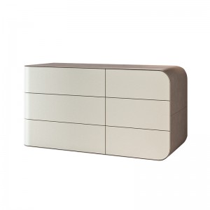 Moderní domácínábytek kožený dřevo bílý bufet příborník pro jídelnu