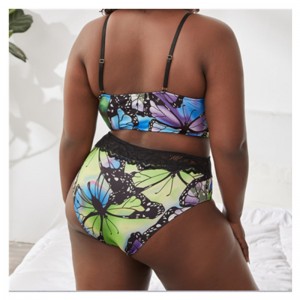 Nová krajka potištěná pohodlná sada spodního prádla: Velkoobchod s továrnou