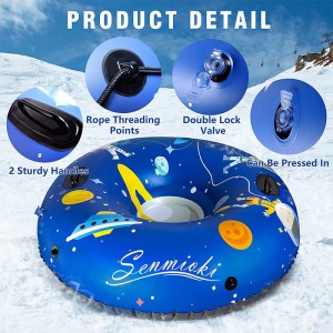 Hračky zimních venkovních rodičů a dítěte zahuštěnénafouknuté sněhové trubice odolné vůči chladu