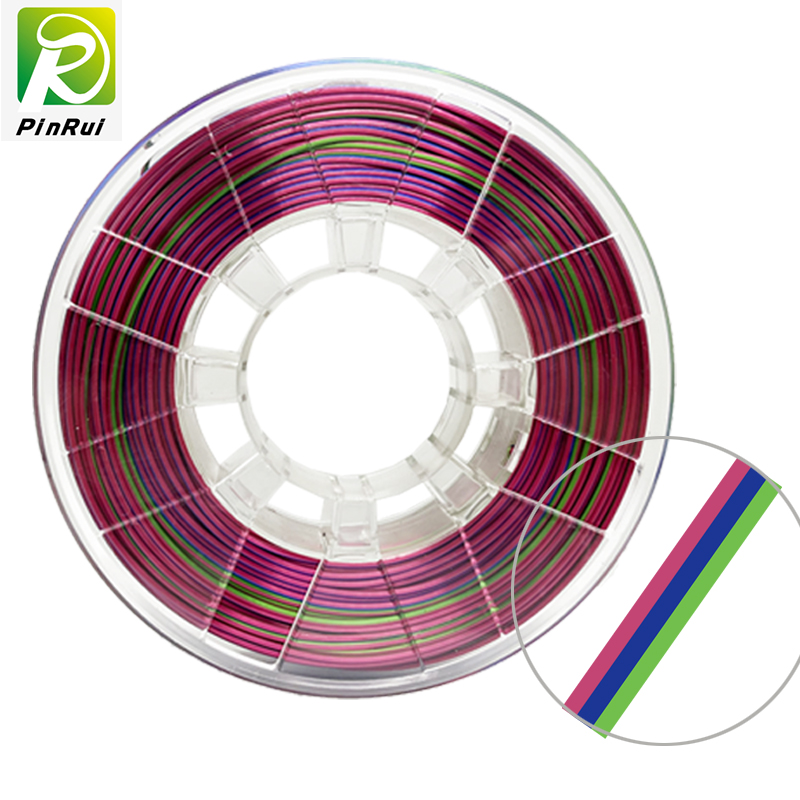 Pinrui hedvábné trojnásobné barvy v vlákna Duální hedvábné vlákno pro 3D tiskárnu