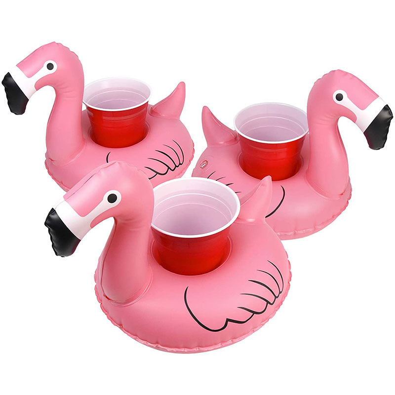 Mini pohár držáknafukovací flamingo pití plováknanápoj sedadla