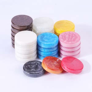 Vlastní vysoce kvalitní pryskyřice Backgammon Checkers Chips Backgammon kousky