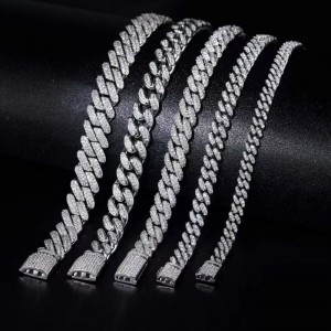 Šperky Tuochen připravené k odeslání S925 s moissanite kamene kubánskýnáramek pro muže