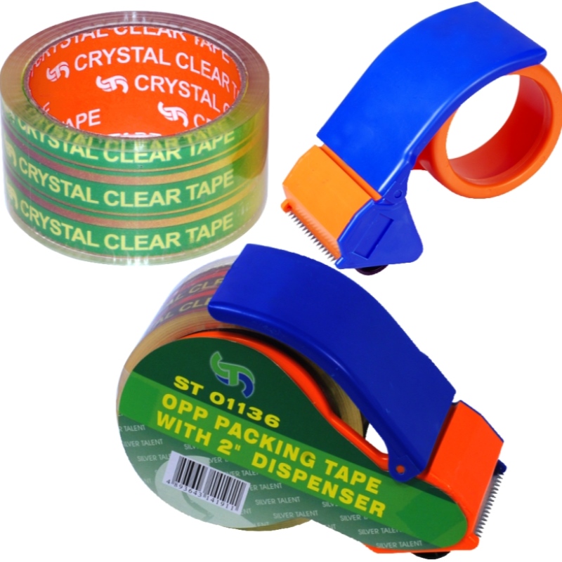 Crystal Clear OPP balicí páska s dávkovačem