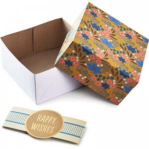 Hallmark Gift Boxys With Wrap Bands, Asforred Velices (3-Pack: roztomilé květiny a pruhy) knarozeninám, svatební sprchy, den matky,nejlepší přátelé