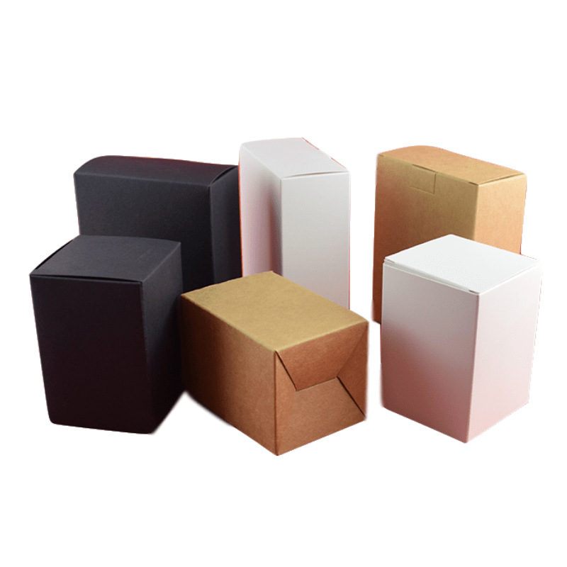 Přizpůsobená káva bílá lepenka Černá kartonová kraft Paper Box Tea Nougat White Paper Malá krabička