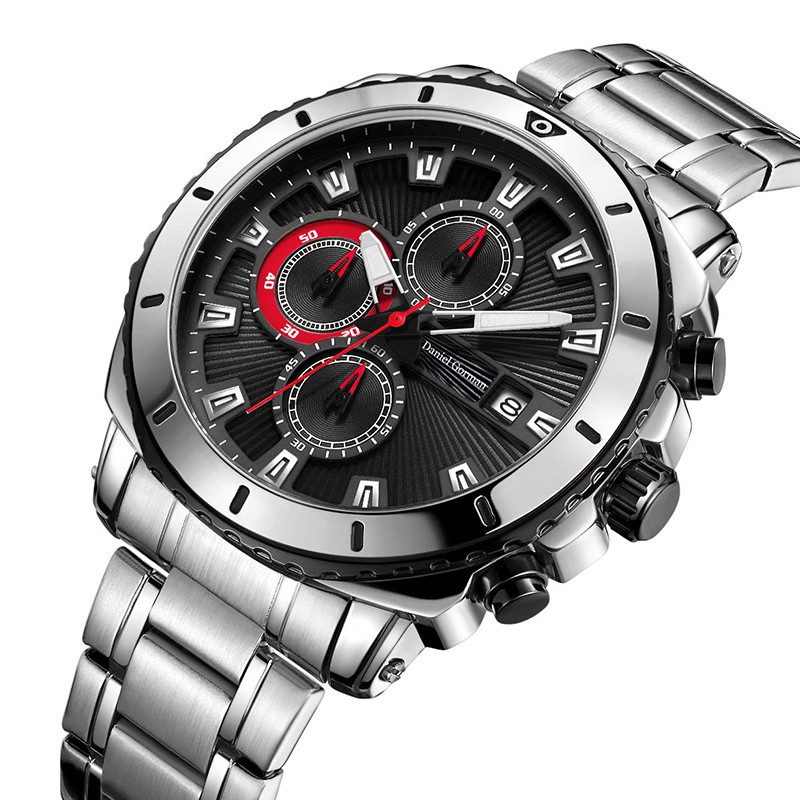 Dniel Gorman znerezové oceli Luxusní vodotěsná křemenná značka OEM Hands Hands Wristwatches Vlastní logo zápěstí Watch