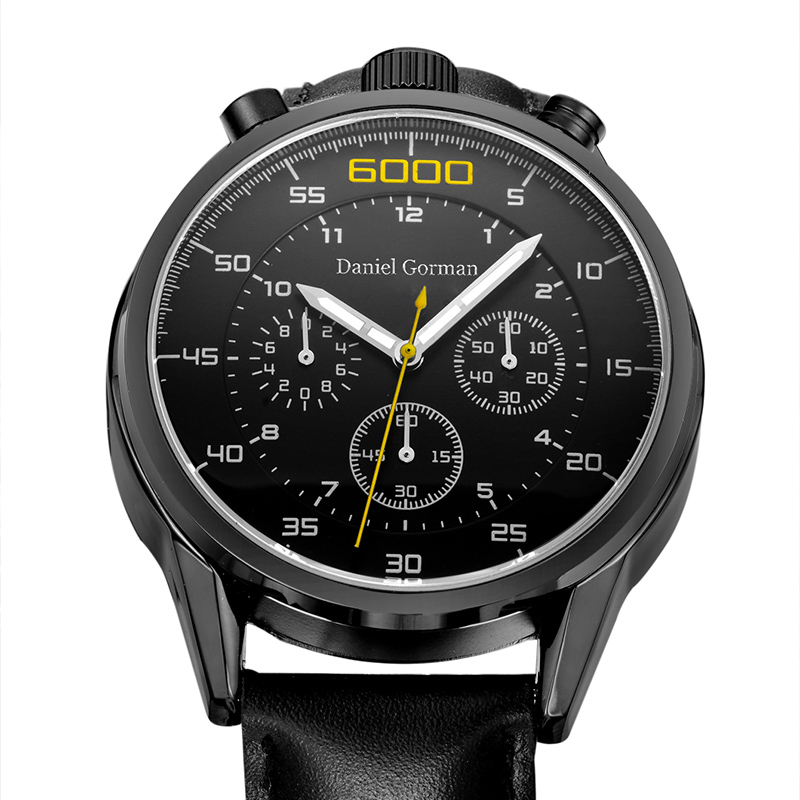 Daniel Gorman Casual Quartz Watch Men Klasické sportovní hodinky znerezové oceli klasické křemenné hodinky