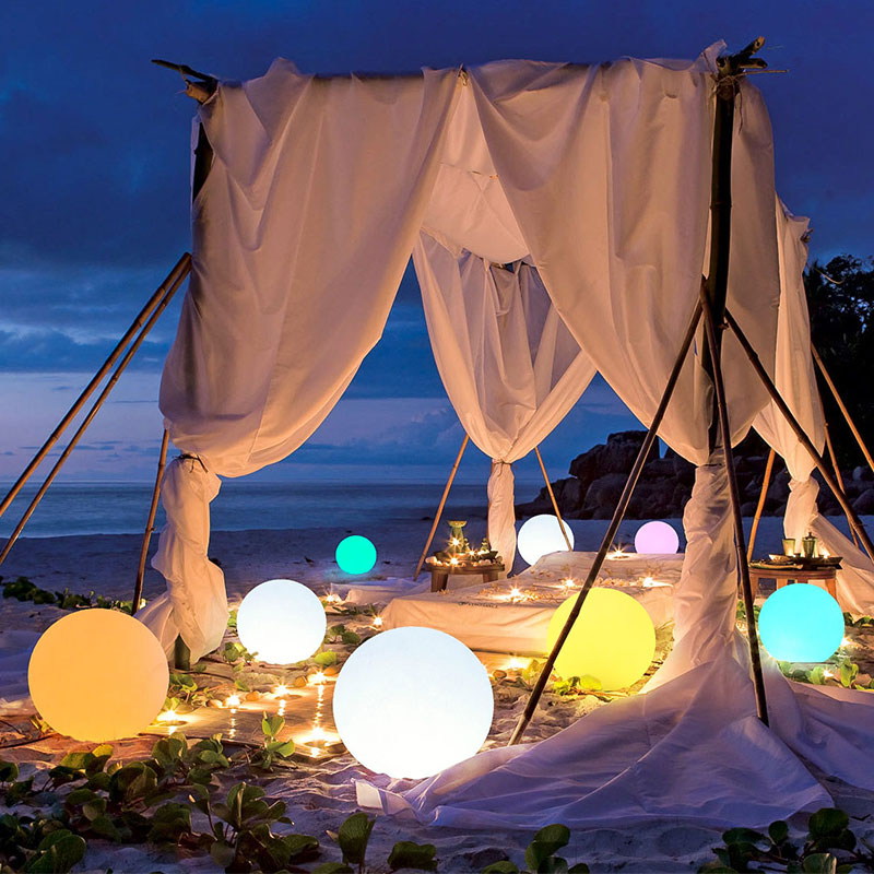 nálada světla/Color Change Furniture Imluminate Balls tvar magické venkovní led led žhavé koule světlo dekorativní bezdrátové dálkové ovládání LED solární lampa