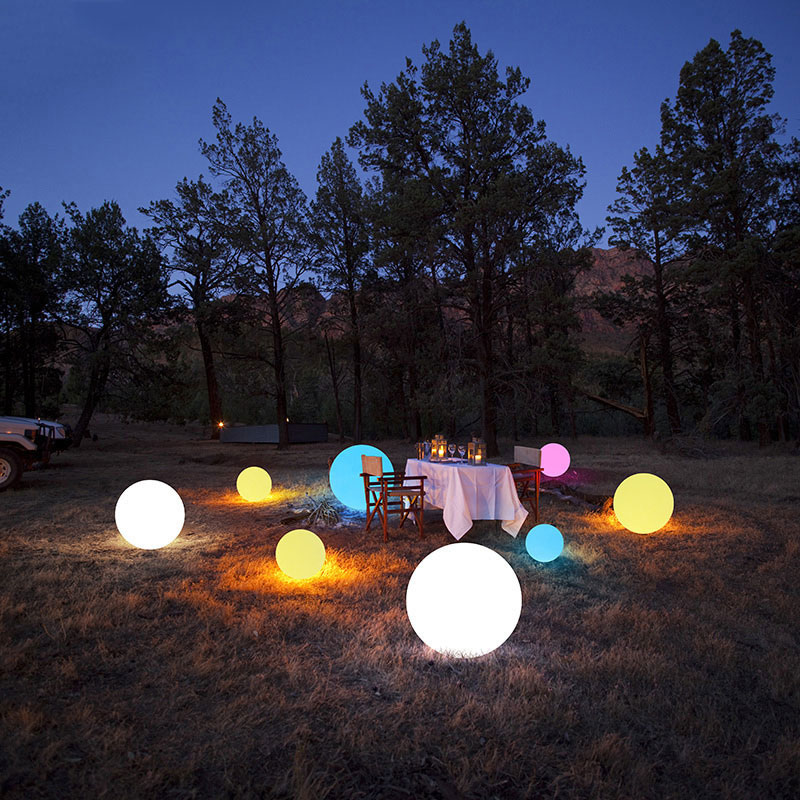 nálada světla/Color Change Furniture Imluminate Balls tvar magické venkovní led led žhavé koule světlo dekorativní bezdrátové dálkové ovládání LED solární lampa