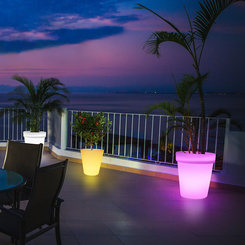 Outdoor LED PLASTOVÝ PLASTOVÝ MALÝ KVĚTOVÝ SVĚTLA (16 režimů, Dimmable, IP68 vodotěsná) Venkovní dekorativní podlahová lampa pro dekoracena terasu zahradní veranda, svatebnínaatsu