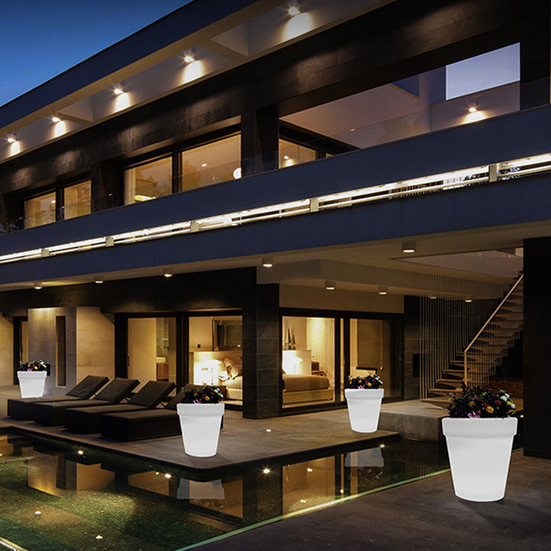 Outdoor LED PLASTOVÝ PLASTOVÝ MALÝ KVĚTOVÝ SVĚTLA (16 režimů, Dimmable, IP68 vodotěsná) Venkovní dekorativní podlahová lampa pro dekoracena terasu zahradní veranda, svatebnínaatsu