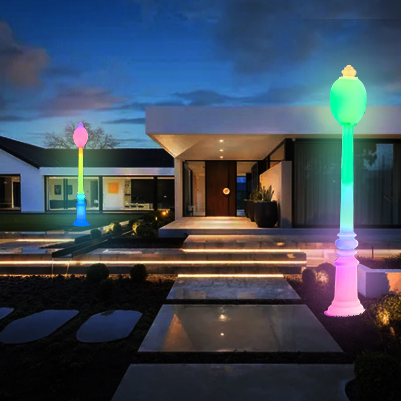 Vodotěsná venkovní moderní solární zahrada dekorace LED lampa post