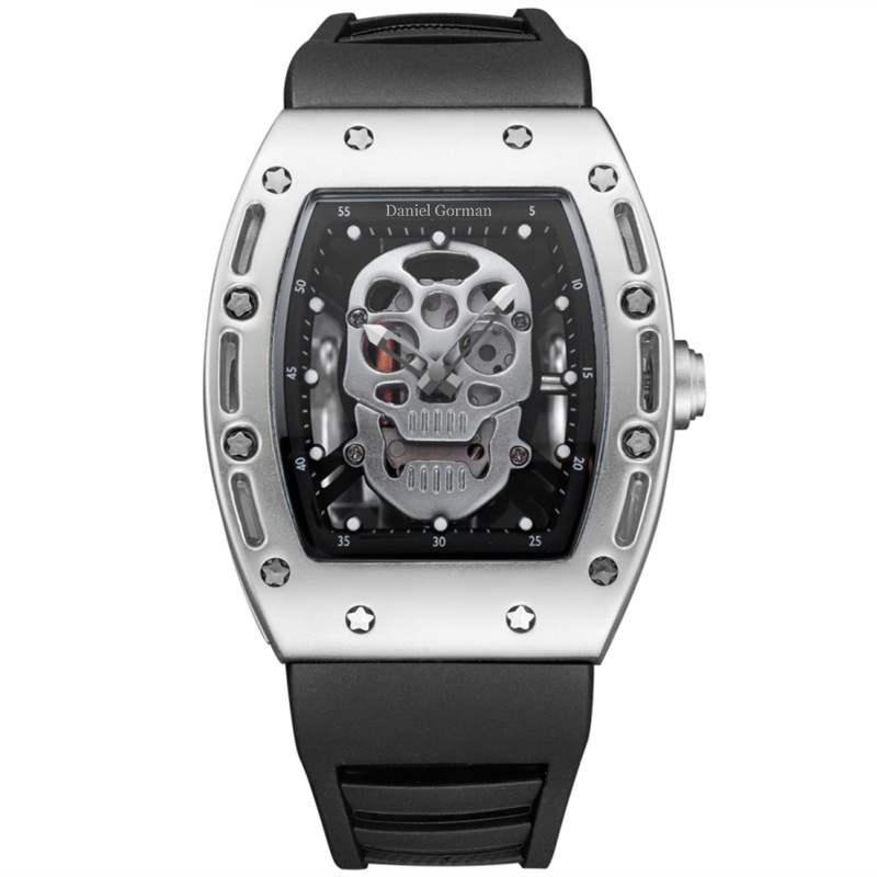 Fashion Skull Men \\'s Quartz Watch Daniel Gorman Go11 Creative Dial Watch for Men Clock Gold Life Waterproof Muži