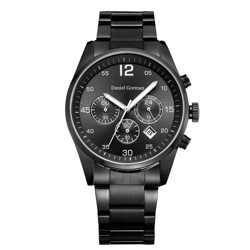 Daniel Gorman RM2210 Nový design Hot Sell Kožená skupina Metallic Quartz Twist Platinum Ženevské luxusní muži